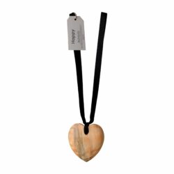 Elmi-Jali wooden scented heart on ribbon 10cm