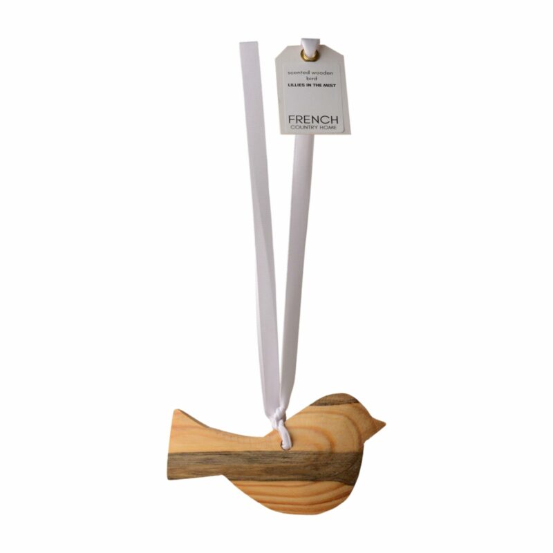 French-Country-Home-wooden-bird-scented-with-ribbon-165mm-x-95mm