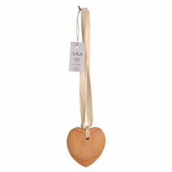 Ilala wooden scented heart on ribbon 10cm