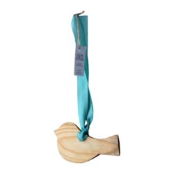 Deluxe wooden scented bird on ribbon 165 x 90mm