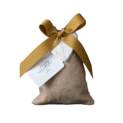 Elmi-Jali cotton scented gift bag with ceramic heart