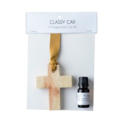 Elmi-Jali wooden cross 11ml fragrance oil car freshener