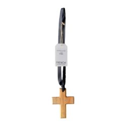 French Country Home wooden scented cross on ribbon 125mm x 90mm