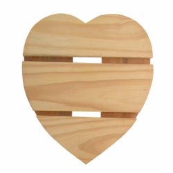 Wooden heart placemat - pot holder