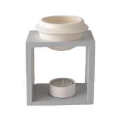 Wooden burner bowl and ceramic tea light candle holder