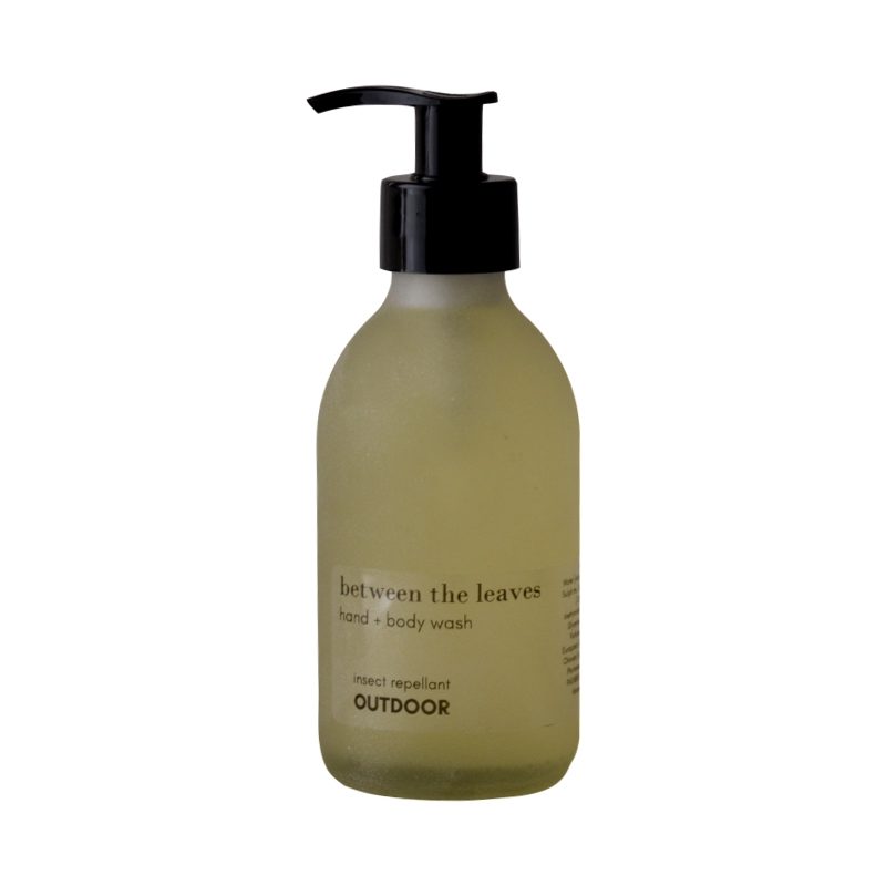 between the leaves hand and body wash glass bottle 200ml - OUTDOOR